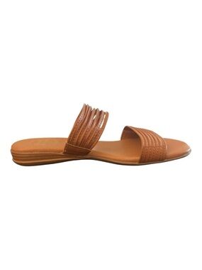 Andre Assous Two-Band Slide Sandal in Brown
